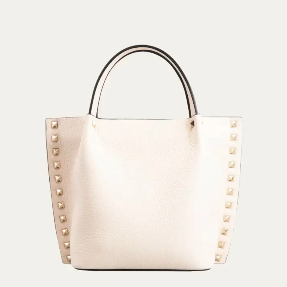 Valentino Garavani Rockstud Small Leather Tote Crossbody Strap - Picture 2 of 11